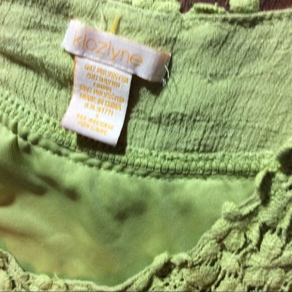 KLOZLYNE Green Lace Crochet DRESS SIZE S - Picture 3 of 4